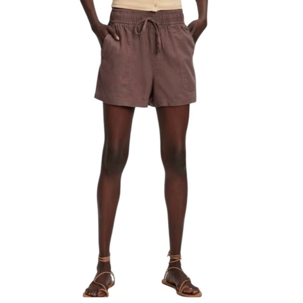 Gap Shorts Womens Size Small Linen Blend Pull On Pockets Summer Neutral  NWT